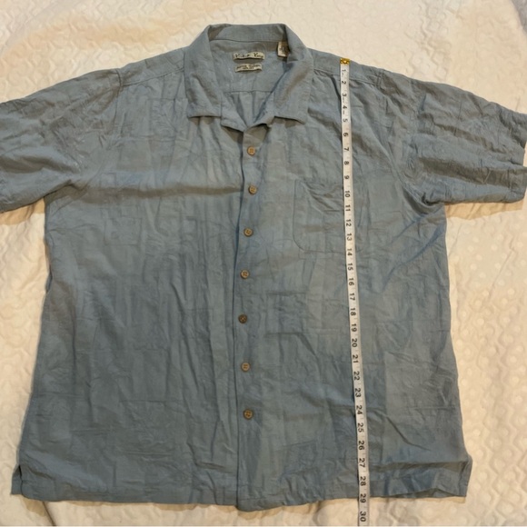Batik Bay Button Down Short Sleeve Men’s Shirt 2XLT 100% Silk Machine Washable - Picture 7 of 8